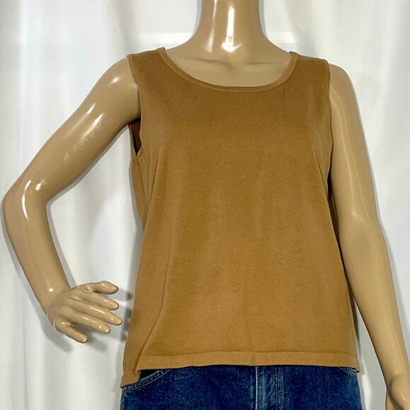 Camel Twinset with Sequins Sz Med - Picture 3 of 14